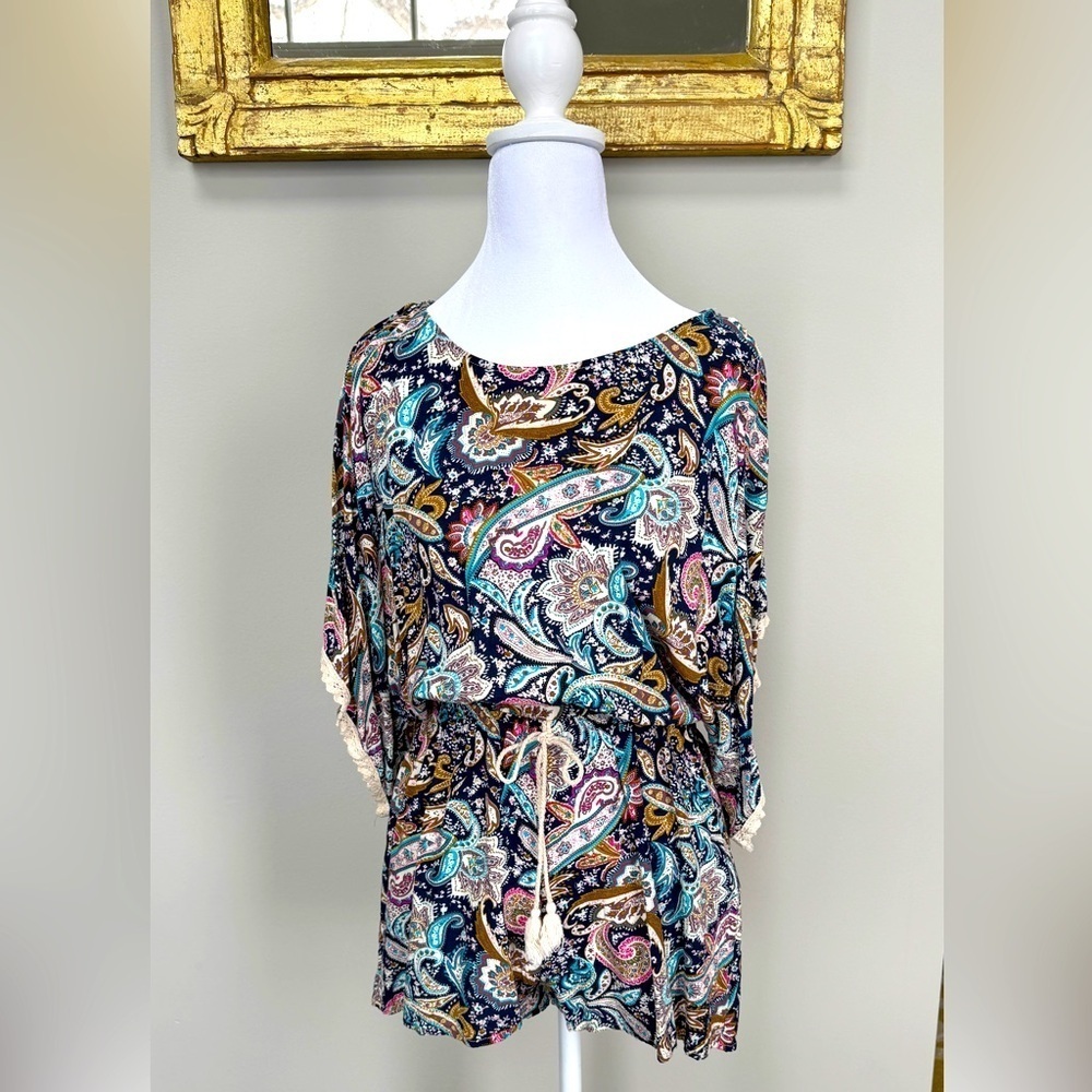 Paisley Print Romper - Picture 1 of 3